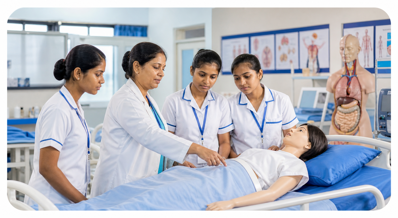 Nursing lab practice session